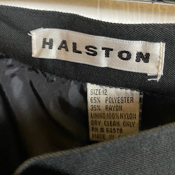 Halston Black Vintage Deadstock Pleated Dress Slacks Pants Size 12 Size Note* - Picture 4 of 6